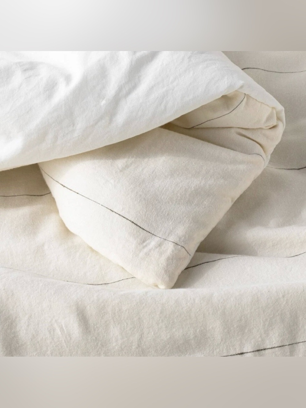 NWT Hearth & Hand Thin Stripe Duvet Cover with 2 Shams- King - Picture 2 of 7